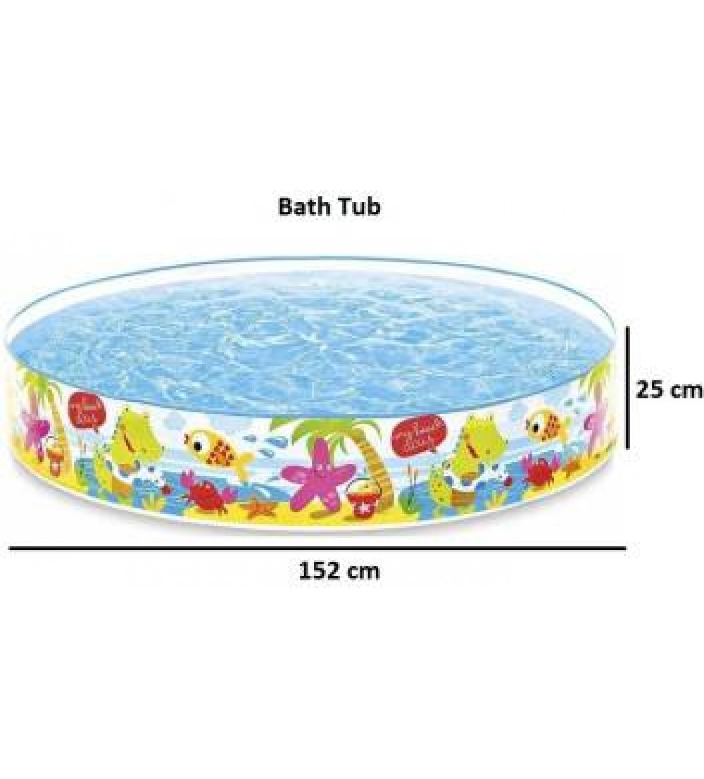 Alpyog Round Rubber Plastic Small Size Swimming Pool For Children, Diameter 5 Feet  (Multicolor)