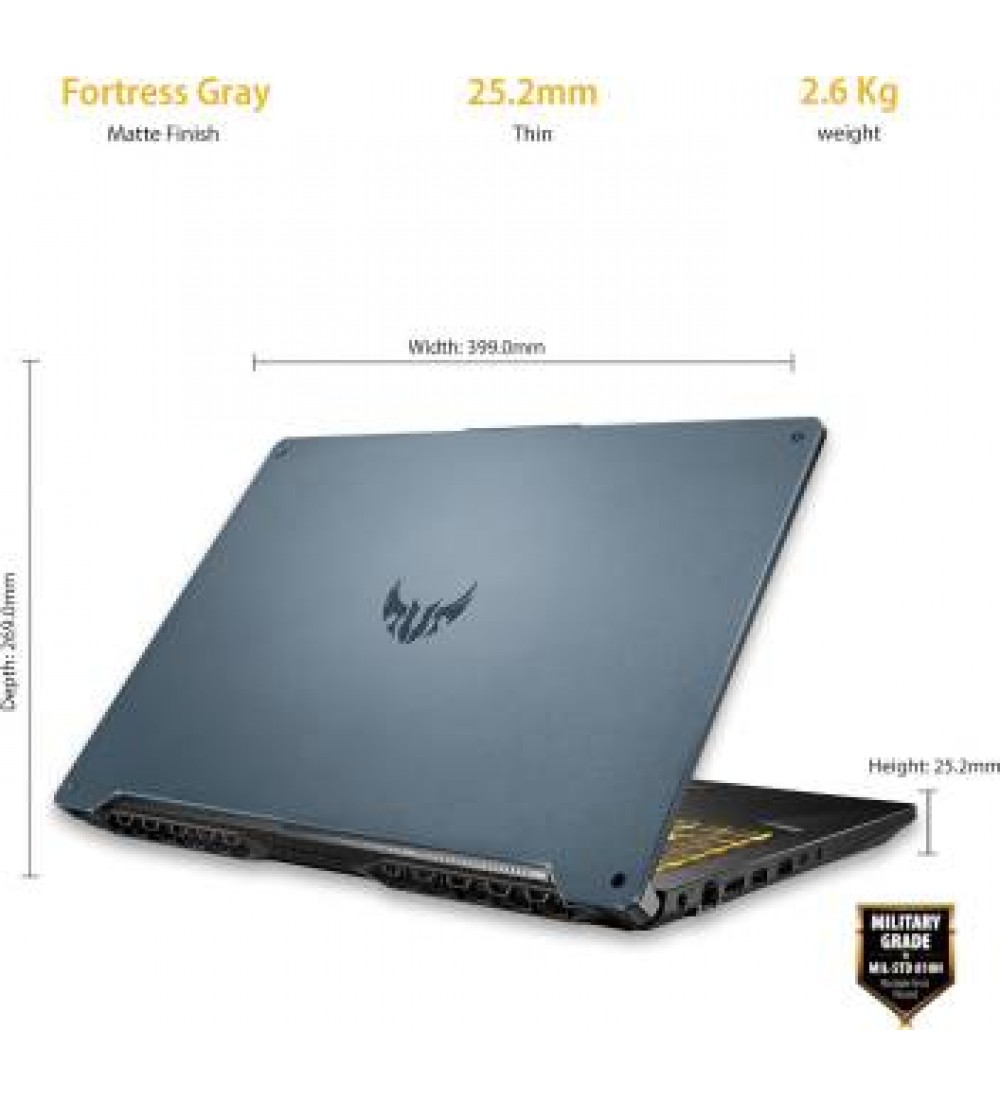 Asus TUF Gaming A17 Ryzen 5 Hexa Core 4600H - (8 GB/512 GB SSD/Windows 10 Home/4 GB Graphics/NVIDIA Geforce GTX 1650) FA706IH-AU016T Gaming Laptop  (17.3 inch, Gray Metal, 2.6 kg)