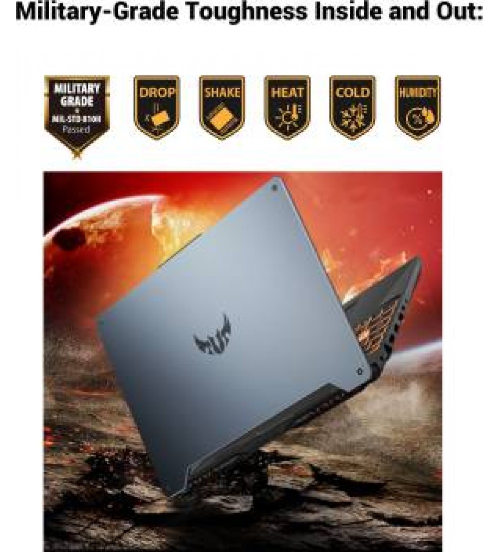 Asus TUF Gaming A17 Ryzen 5 Hexa Core 4600H - (8 GB/512 GB SSD/Windows 10 Home/4 GB Graphics/NVIDIA Geforce GTX 1650) FA706IH-AU016T Gaming Laptop  (17.3 inch, Gray Metal, 2.6 kg)