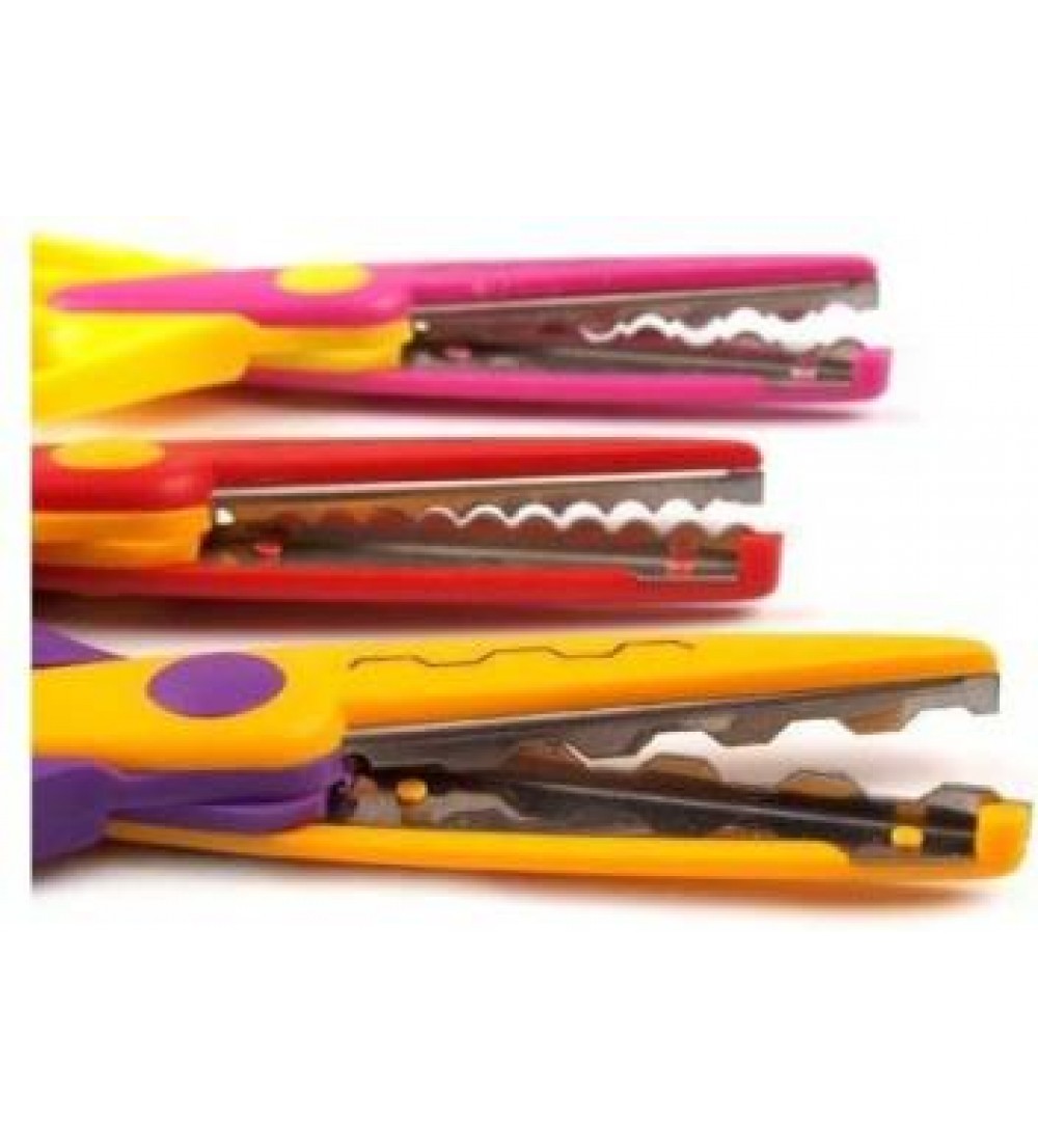 BVM GROUP Set of 6 Zig Zag Scissors (Multicolor) Scissors  (Set of 6, Multicolor)