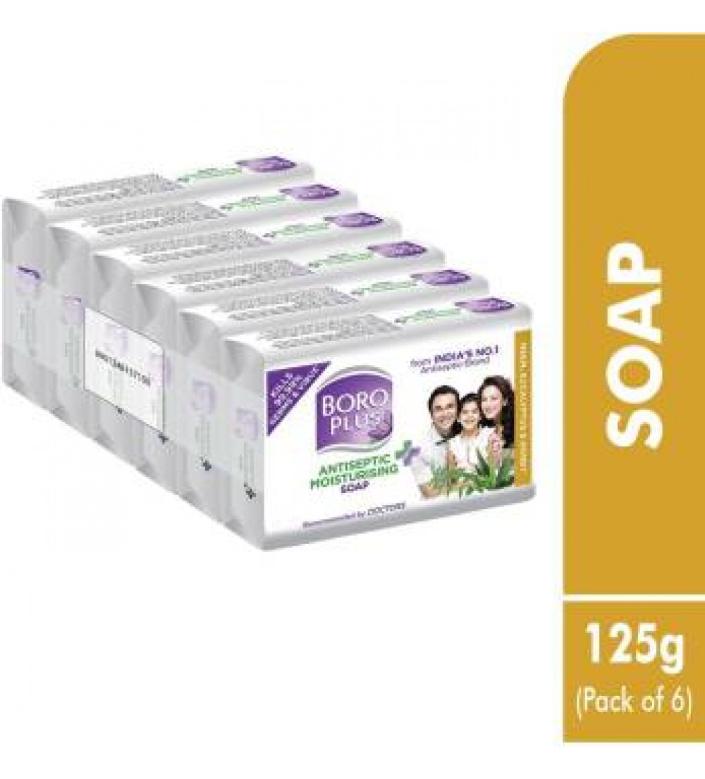 Boroplus Antiseptic + Moisturising Soap - Neem, Eucalyptus & Honey (Pack of 6)  (6 x 125 g)