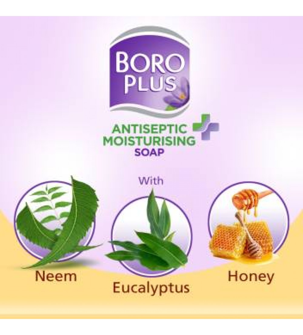 Boroplus Antiseptic + Moisturising Soap - Neem, Eucalyptus & Honey (Pack of 6)  (6 x 125 g)