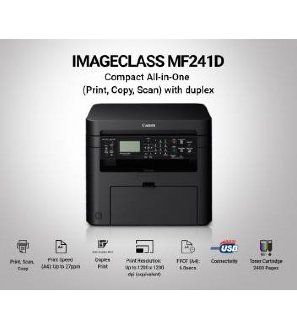 Canon imageCLASS MF241d Multi-function Monochrome Printer  (Black, Toner Cartridge)