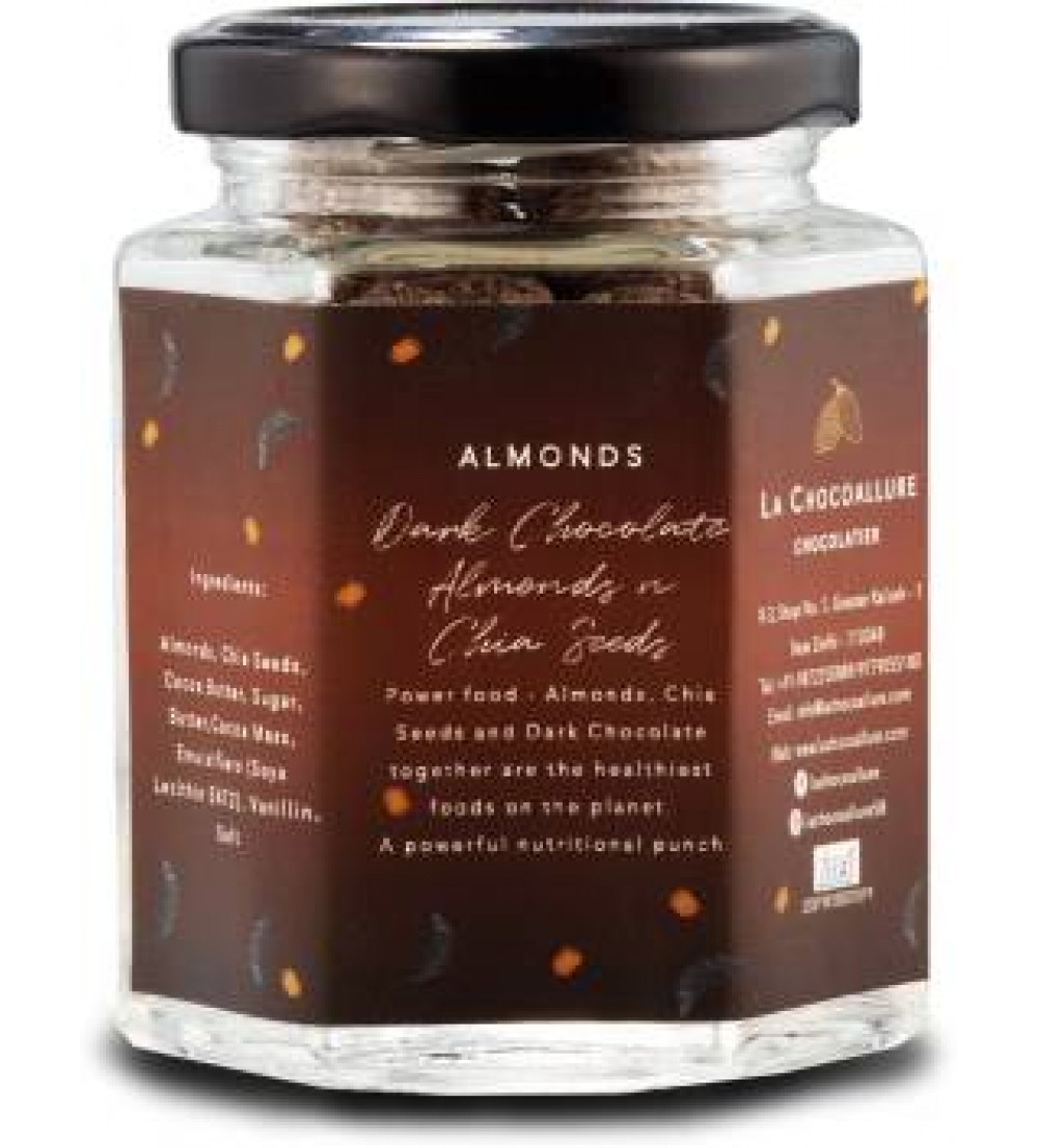 La Chocoallure Dark Chocolate Almonds n Chia Seeds Fudges  (100 g)