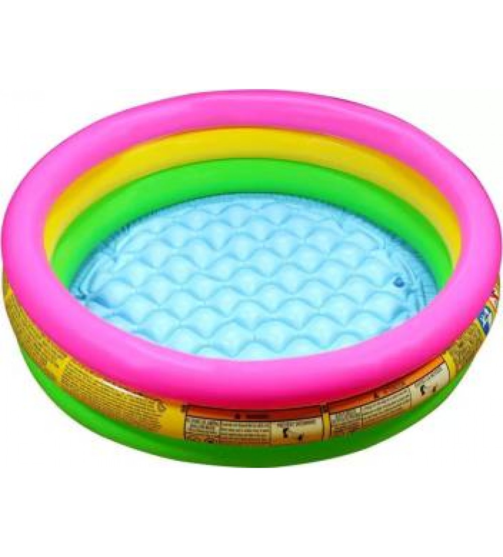 Ferons Portable inflatable 3 ft Multicolor ring bath tub Child tub  (Multicolor)