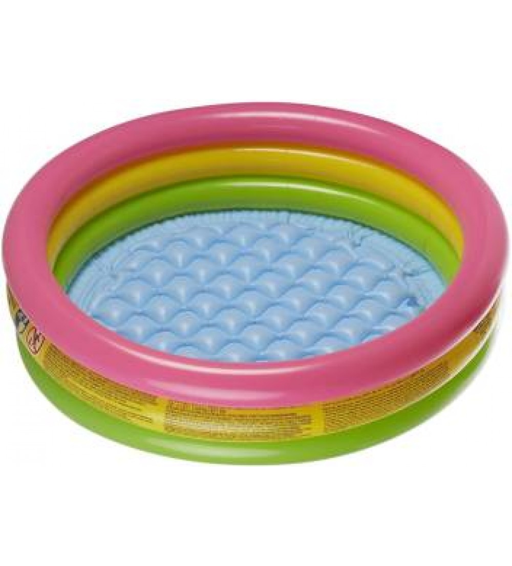 Ferons Portable inflatable 3 ft Multicolor ring bath tub Child tub  (Multicolor)