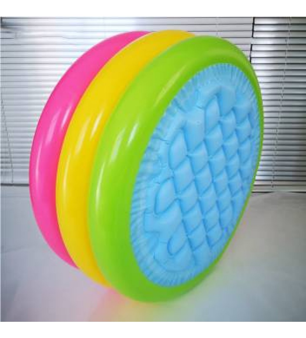 Ferons Portable inflatable 3 ft Multicolor ring bath tub Child tub  (Multicolor)