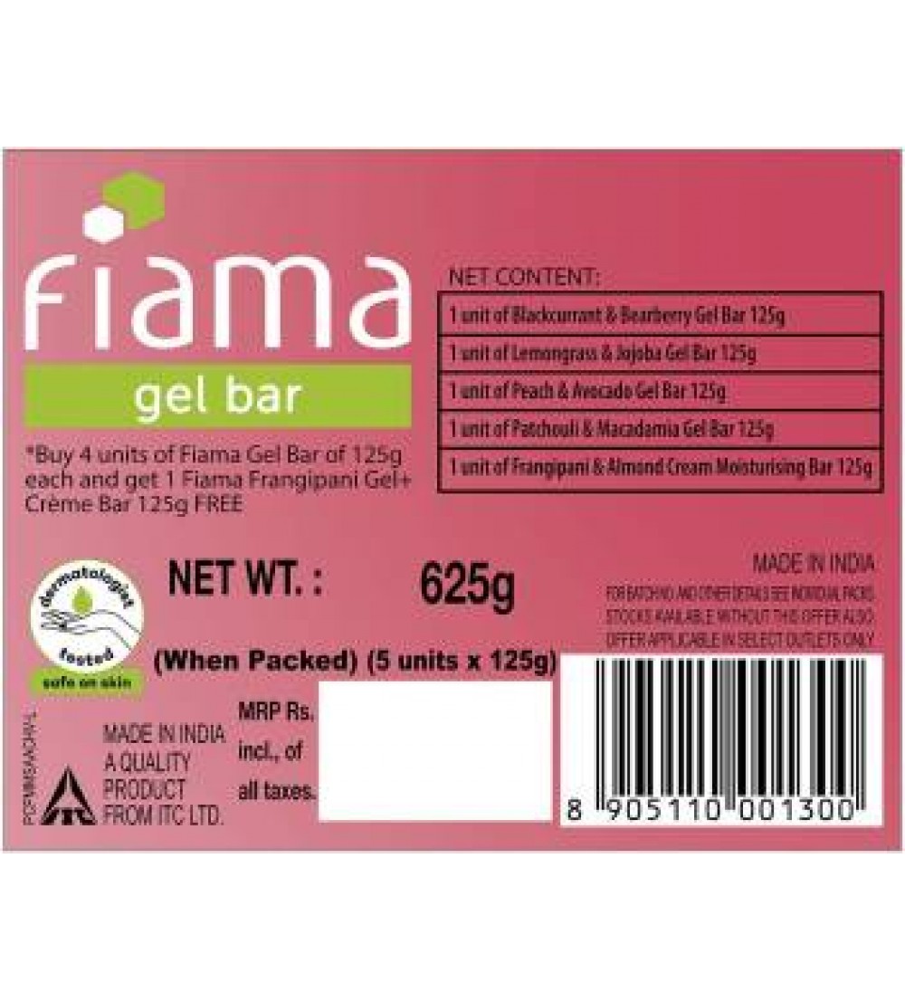 Fiama Gel bar Celebration Pack  (5 x 125 g)