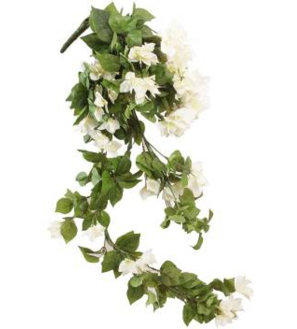 Fourwalls 42 inches/105cm Tall Artificial Beautiful Bougainvillea Bush for Party, or Home Decoration White Bougainvillea Artificial Flower  (42 inch, Pack of 1)