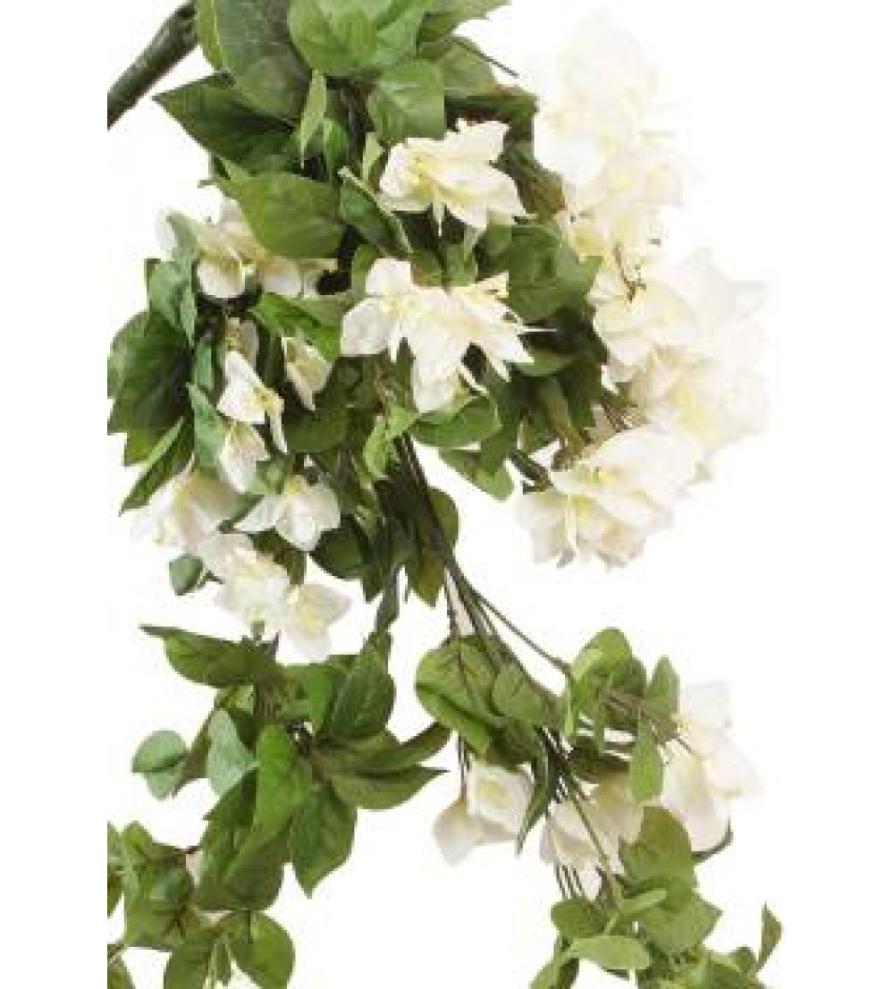 Fourwalls 42 inches/105cm Tall Artificial Beautiful Bougainvillea Bush for Party, or Home Decoration White Bougainvillea Artificial Flower  (42 inch, Pack of 1)