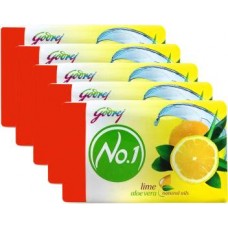Godrej No 1 Lime & Aloe Vera Soap  (Combo Pack 4 + 1 Free, 100 g each)  (4 x 100 g)
