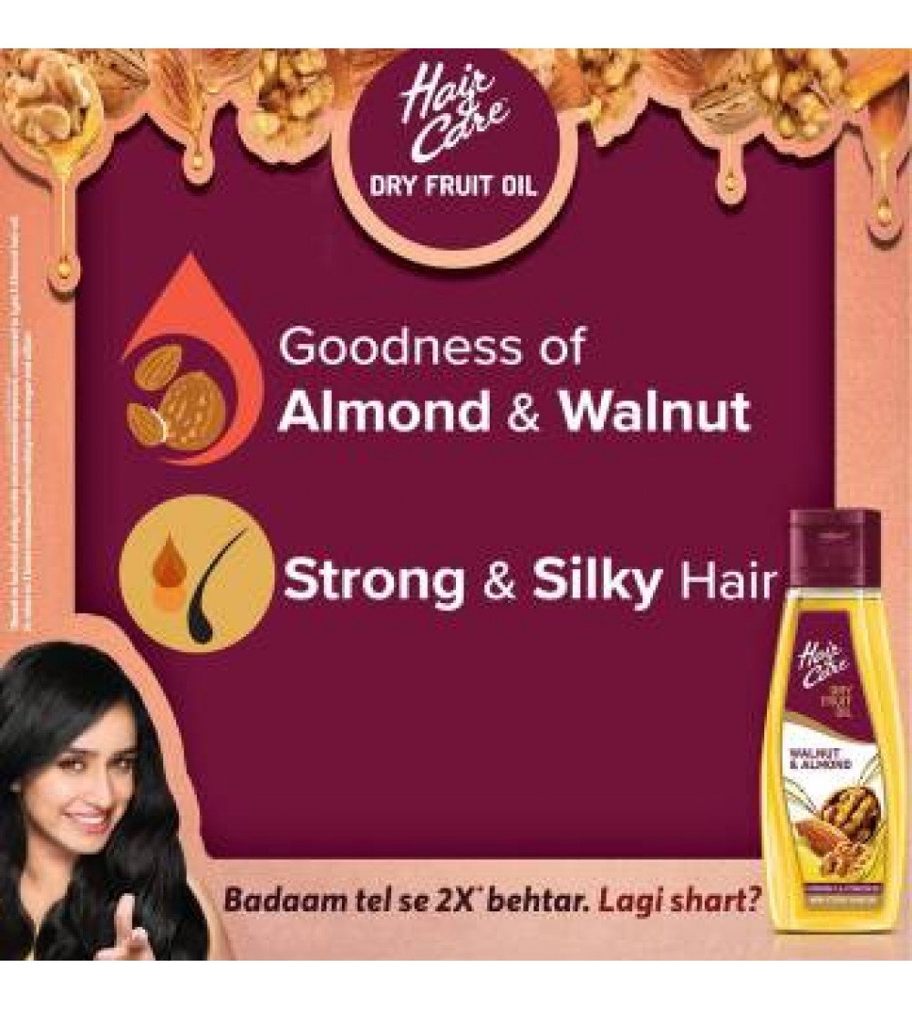 Hair & Care With Walnut & Almond,Non-Sticky Hair Oil  (500 ml)