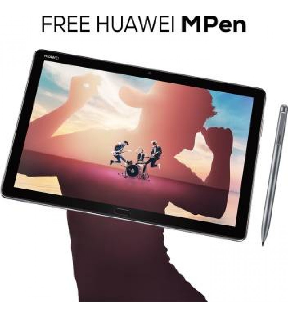 Huawei MediaPad M5 Lite with stylus 4 GB RAM 64 GB ROM 10.1 inch with Wi-Fi+4G Tablet (Space Grey)