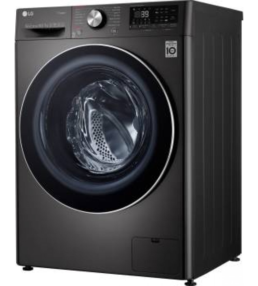 LG 10.5/7 kg Inverter Wi-Fi with with Allergy care Washer with Dryer with In-built Heater Black  (FHD1057STB)