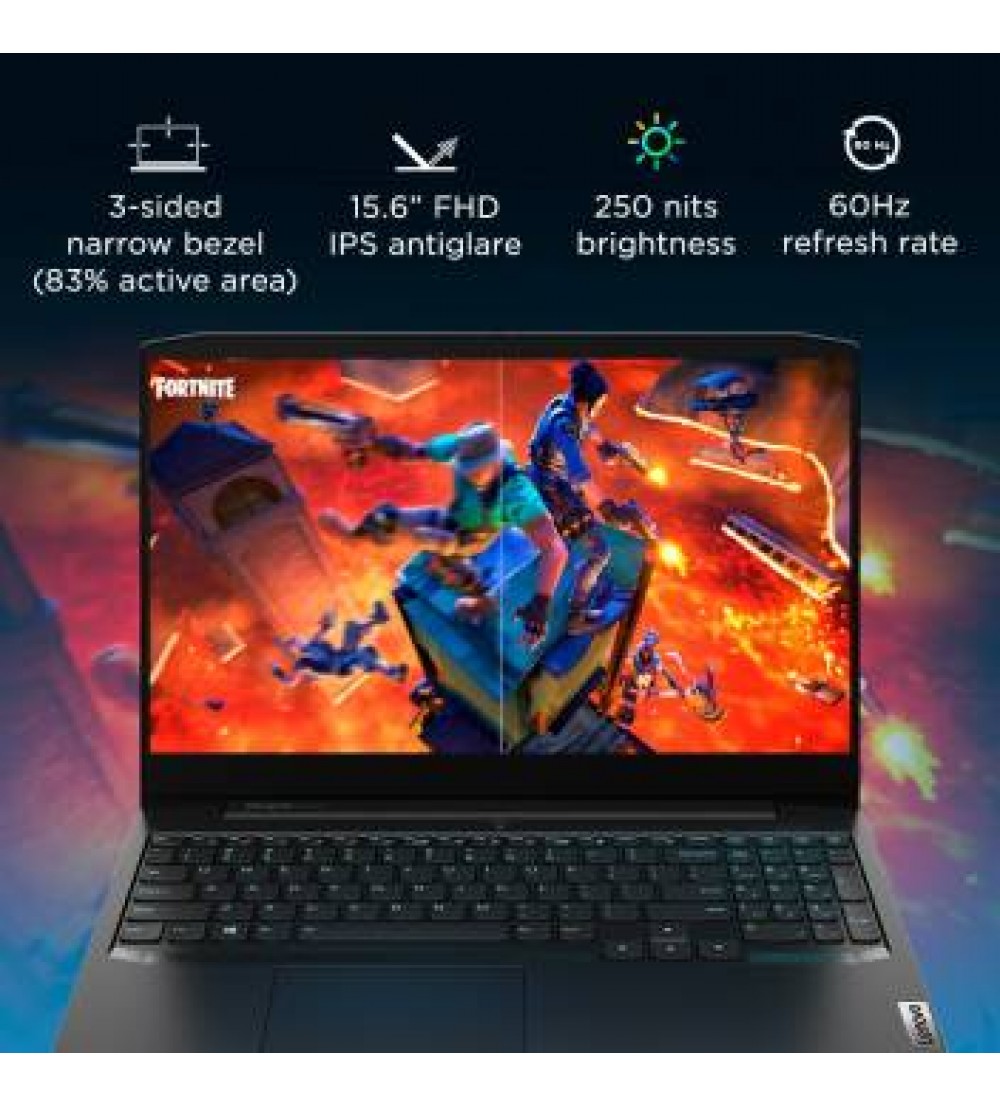 Lenovo Ideapad Gaming 3 Ryzen 5 Hexa Core 4600H - (8 GB/1 TB HDD/256 GB SSD/Windows 10 Home/4 GB Graphics/NVIDIA Geforce GTX 1650/60 Hz) 15ARH05 Gaming Laptop  (15.6 inch, Onyx Black, 2.2 kg)