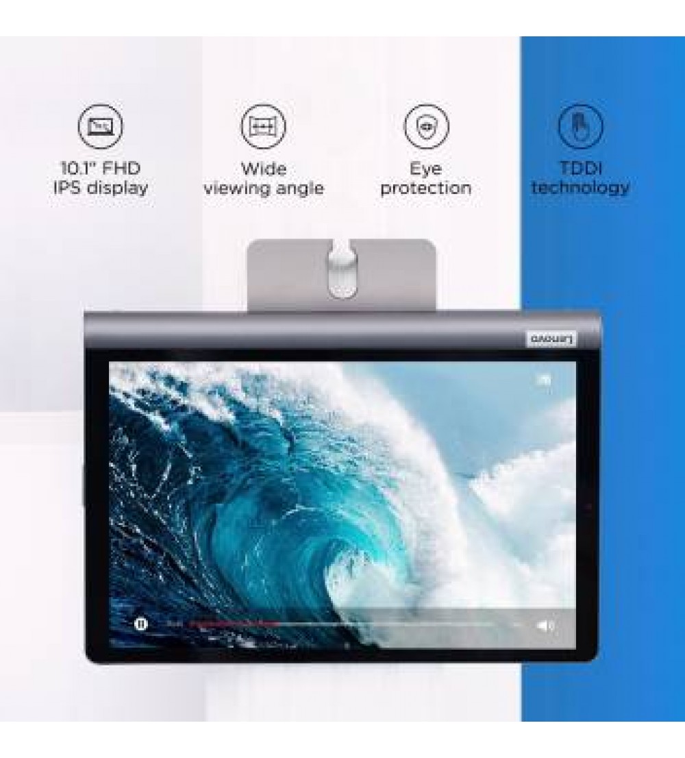 Lenovo Yoga Smart Tab with Google Assistant 4 GB RAM 64 GB ROM 10.1 inch with Wi-Fi+4G Tablet (Iron Grey)