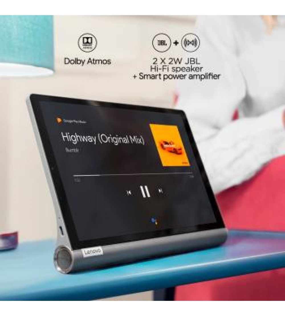 Lenovo Yoga Smart Tab with Google Assistant 4 GB RAM 64 GB ROM 10.1 inch with Wi-Fi+4G Tablet (Iron Grey)