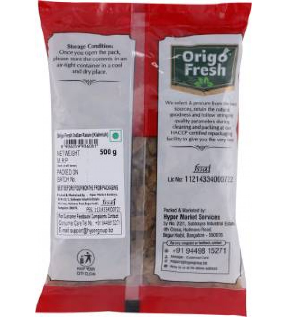 Origo Fresh Indian Raisins  (500 g)