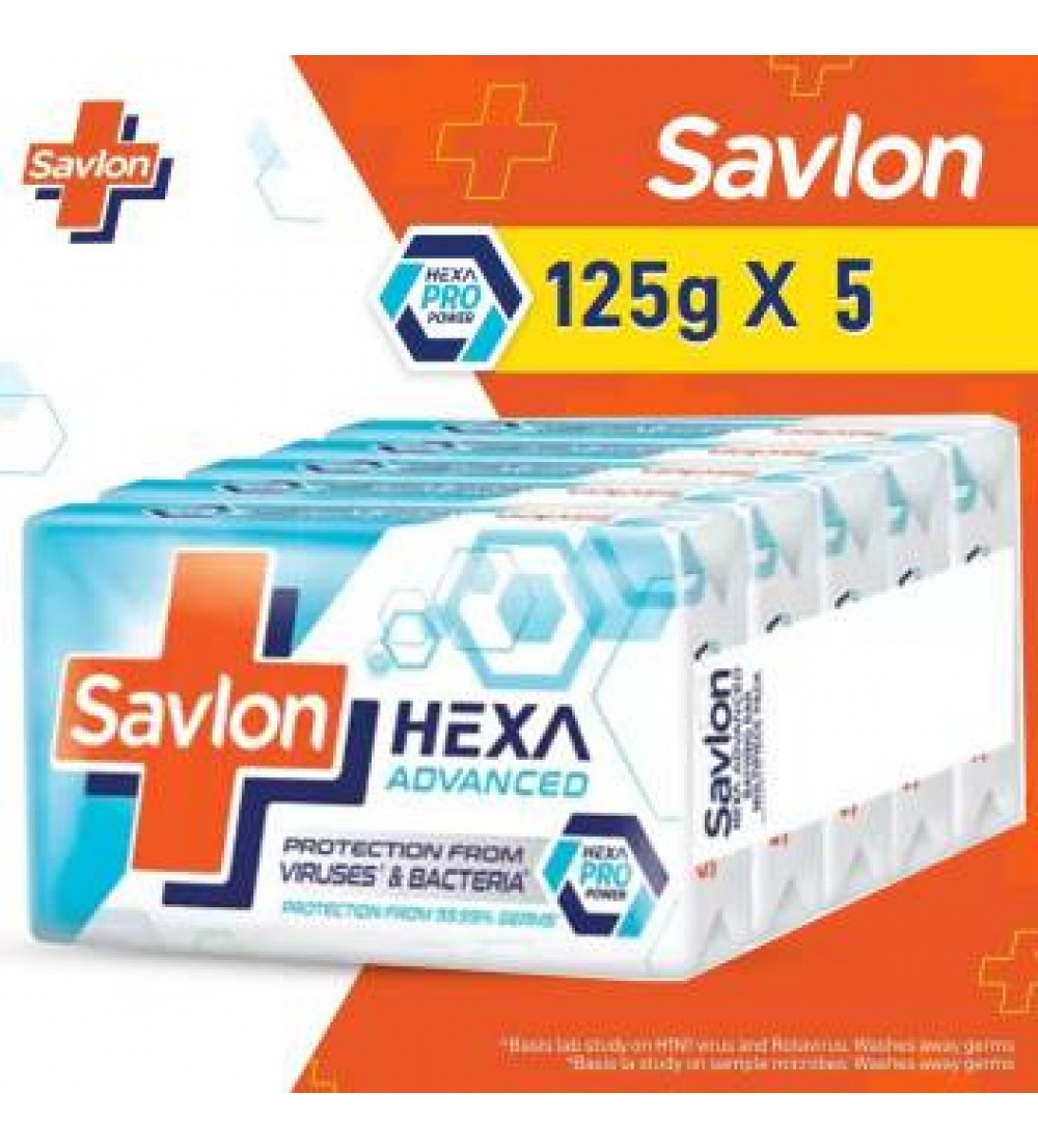 Savlon Hexa Advanced Soap - 125gx5  (5 x 125 g)