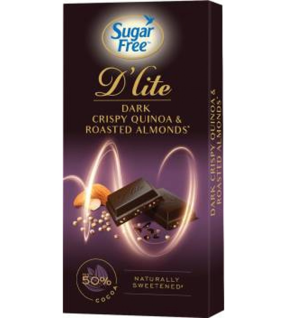 Sugarfree D'lite Quinoa & Almonds Dark Chocolate Bars  (3 x 80 g)