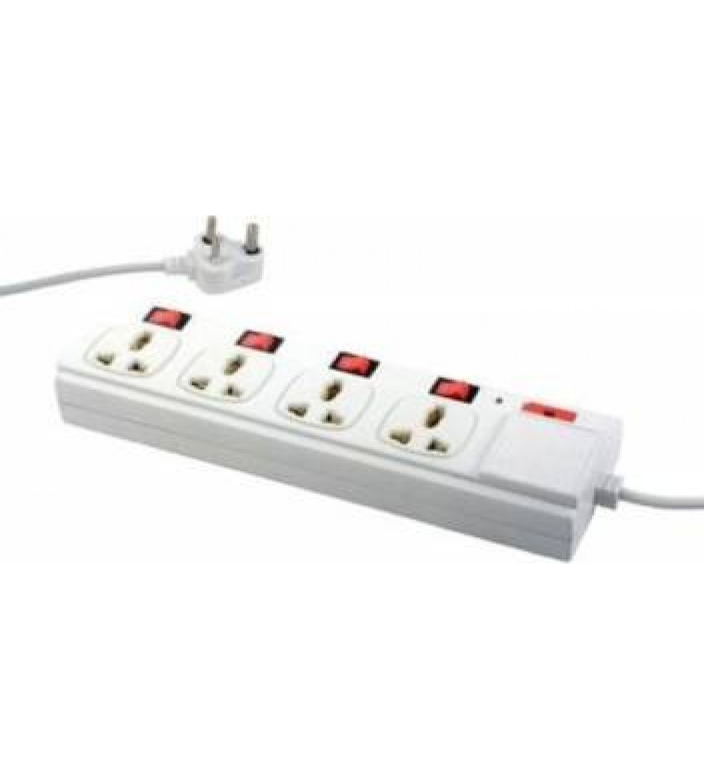 Telsa Tesa Electric TE-000TE00117 White 4+4 Long wire Extension Board 4 Socket Extension Boards  (White)