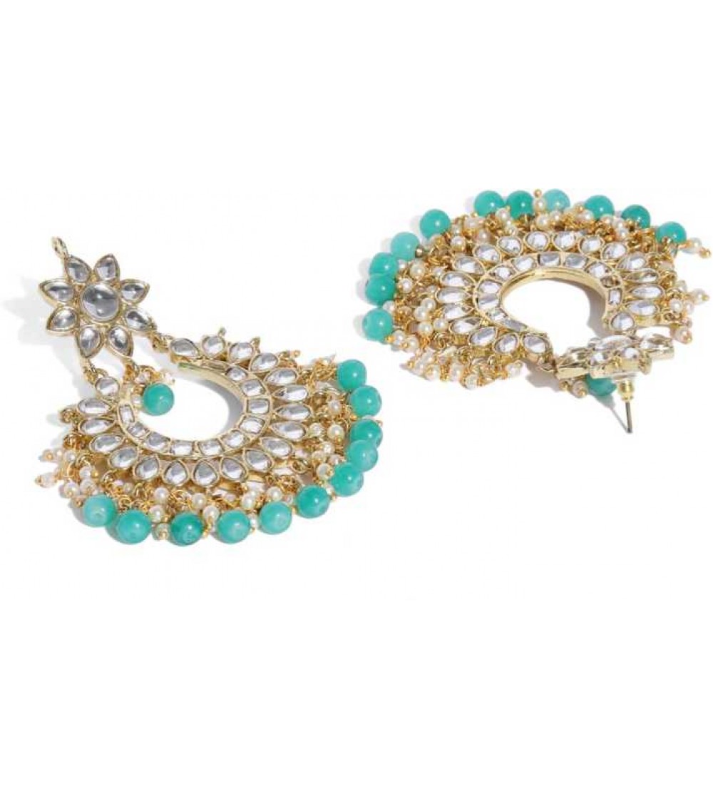 Zaveri Pearls  Zinc Jewel Set  (Gold, Turquoise)