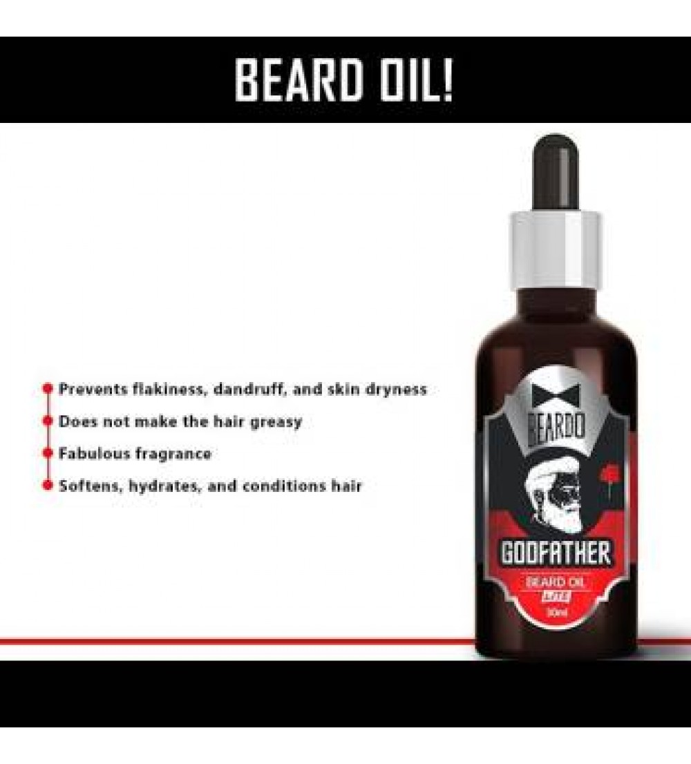 Beardo Godfather Lite Beard Oil With Natural Ingredients Hair Oil  (90 ml)