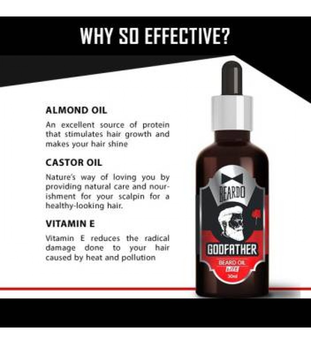 Beardo Godfather Lite Beard Oil With Natural Ingredients Hair Oil  (90 ml)