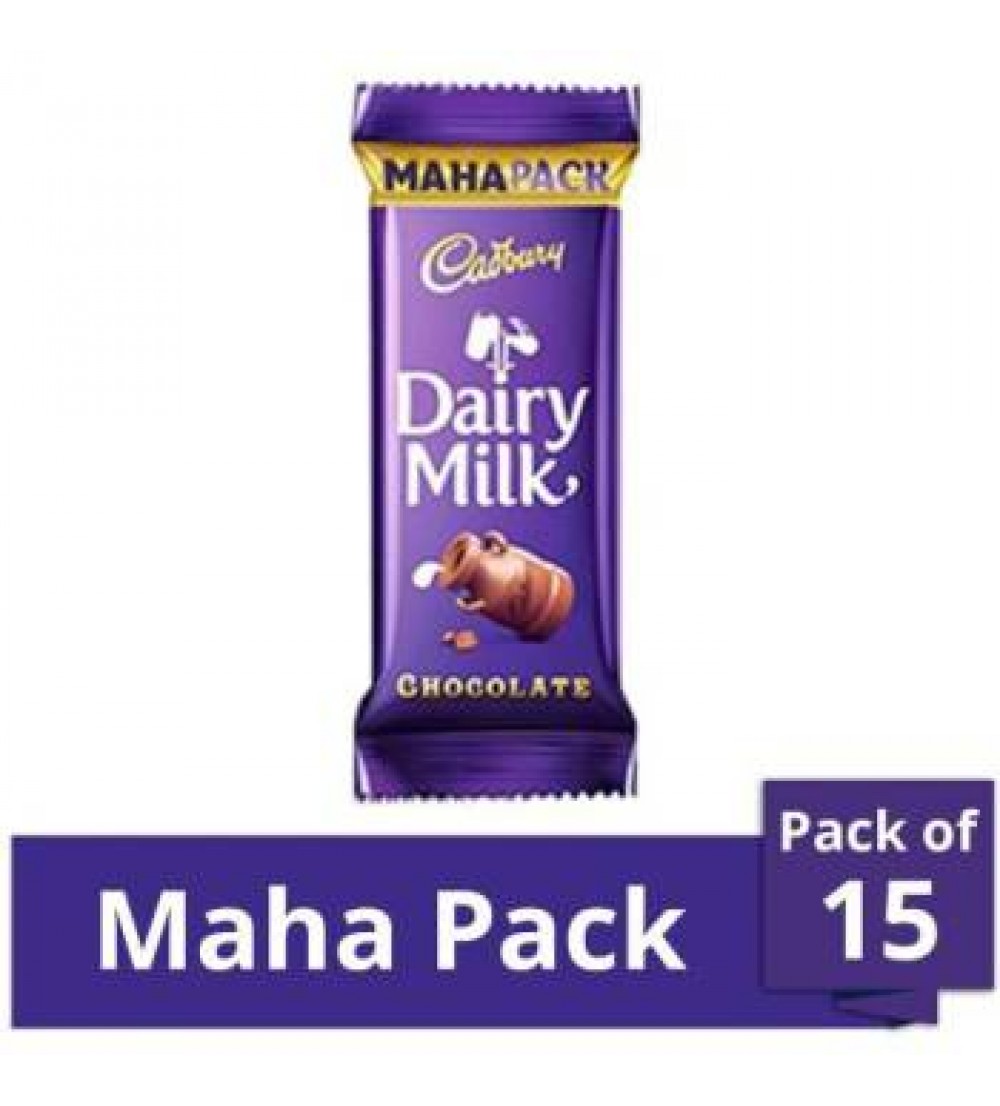 Cadbury Dairy Milk Chocolate Bar, 52 gm Maha Pack Pack of 15 Bars  (15 x 52 g)